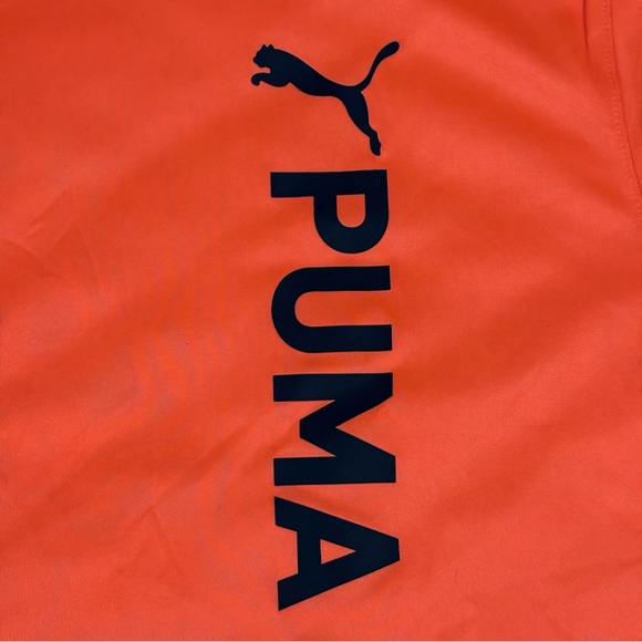 Puma Fit Poly Mens Drycell Short Sleeve Orange Tee - Picture 4 of 6